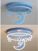 Chandeliers Moon Stars Chandelier liderado para o quarto infantil quarto bebê berçário em casa