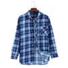 Casual shirts heren heren heren podium kleding muzikanten heren lente en herfst mode plaid shirt top blouse heren herfst