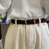 Belts Simple Braided Canvas Belt Men Women Korean Non-hole Stretch Pin Buckle Waistbands Unisex Casual Jeans Panty Strap
