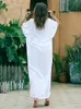 Coverups Edolynsa Elegant Gold Brodered Kaftan Retro Robe Vneck White Dress Plus Size Women Summer Beach Swimsuit Cover Up Q1373 230515