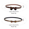 Belts 3 Styles High Quality Women Belt PU Leopard Print Horsehair Bow-knot Waistband Female Designer Fashion Waist Strap Pas Kowbojski