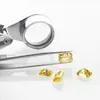 Löst ädelstenar Lemon Yellow Emerald Cut Moissanite Stone med certifikat midjekod Diamond Gemstone VVS Utmärkt för anpassade smycken