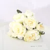 Dekorative Blumen Shabby Chic Blumenstrauß Europäische Hübsche Braut Hochzeit Kleine Pfingstrose Seide Mini Fake für Heimdekoration Innen