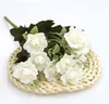 Decorative Flowers 1 Bunch Of Beautiful White Rose Peony Imitation Silk Flower Small Bouquet Family Party Christmas DIY Spring Wedding