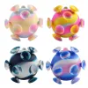 Fidget Toy Sug Cup 3D Silicone Ball Suction Cup Toy med sensorisk kast spel fidget spel leksak för barn tonåringar och vuxna