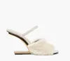 Designer sandal women high heels first gold Nappa leather high-heeled sandals Metallic-Heel Slide Sandals open toe slingback sandals shoes with box 35-43