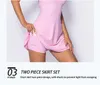 LL Womens Tennis Dress Align Yoign Yoga outfit träning bröstkudde inuti klänningar golf gym slip fitness kvinnor tennis klänning 7105