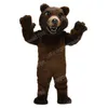 Performance Dark Brown Bear Mascot Traje de alta qualidade Festival Dress Halloween Natal unissex Outdoor Publish