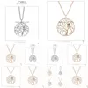 Anhänger Halsketten Kleine Eule Baum des Lebens Halskette für Frauen Strass Rose Gold Pullover Kette Lange Statement Schmuck Bijoux Dhgarden Dhn6C