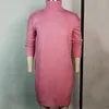 Maglioni da donna Ragazze Oversize lavorato a maglia lunga Xxxl Dolcevita da donna Top Pullover Streetwear Abito maglione Manica Abiti rosa