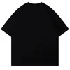Erkekler Hip Hop T-Shirt Sokak Giyim Y2K Harajuku Çizgi Film Baskı Pamuk Tee 2023 Moda Günlük Gevşek Büyük Boy Tişörtü