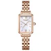 Reloj de cuarzo de moda para mujer, reloj cuadrado Retro, disco pequeño francés, correa de oro de acero inoxidable, reloj de pulsera para mujer, relojes de regalo para wif270g