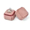 Коробка для ювелирных изделий Octagonal Velvet Ring Box Одинокое двойное три слота свадебное обручальное кольцо коробки серьги для хранения элегантно ретро 230512