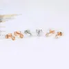 Ohrstecker 2023 Kleiner Kristall für Frauen Niedliche kleine Zirkonia Earing Mädchen Täglicher Beitritt Modeschmuck E181