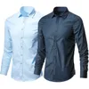 Men's Casual Shirts Men's White Shirt Long-sleeved Non-iron Business Professional Work Collared Clothing Casual Suit Button Tops Plus Size S-5XL 230516