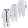 Rompers 0-12Months Baby Rompers born Girls Boys 100%Cotton Clothes of Long Sheeve 1/2/3Piece Infant Clothing Pajamas Overalls 230516