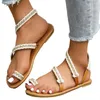 Sandały Kobiety Fashion Flats Summer Causal Clip-Toe Buty 2023 Trend Slingback Kapcieczki plażowe sukienki Slajdy Przełapki klapki
