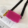 Torby wieczorowe do litera torba crossbody dzikie ramię przezroczyste kobiety Messenger Tote Jelly Laser Laser Mała moda Candy Mini