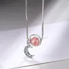 Pendant Necklaces 5A Zirconia Moon Charm Neckaces Crystal Stone High Quality Silver Color Choker Party Jewelry Gifts For Women