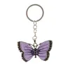 Nyckelringar Crystal Animal Butterfly Keychains Sier Fashion Vintage Rhinestone Chain Jewelry Presentbil Charms Holder Keyrings 628 Z2 Dr Otpku