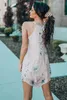 summer Floral Print Pink Sleeveless Dress 2023 Hot New E96L#