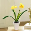 Dekoracyjne kwiaty całkiem żywa kolorowa dekoracja stolika fałszywa roślina kwiatowa realistyczna łatwa opieka Fałsz narcissus domowe materiały domowe