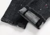 DSQ slim negro Jeans para hombre Cool Guy Jeans agujero Clásico Hip Hop Rock Moto Diseño casual Denim desgastado DSQ2 Jeans 387