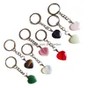 Portachiavi Mini Love Heart Stone Circle Catene Charms Portachiavi Healing Crystal Portachiavi per donna Uomo Drop Delivery Jewelry Dhgarden Dhpfh