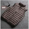 Heren Down Coat Vest Duck Puffer Ultra dunne jas Men Mouwloze korte plus size vesten K-0906 KJ4049