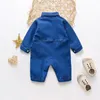 Barboteuses IENENS Baju Kodok Bayi Baru Lahir Denim Satu Potong 0 18 Bulan Setelan Lembut Anak Perempuan Laki laki anak 230516