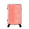 Suitcases Personalized Text Travel Suitcase Women Ins Net Red Trolley Luggage Universal Wheel Fashion Korean Men Password Box