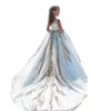 Fille robes fleur robe soirée enfants princesse jupe modèle passerelle longue traîne Performance 2023