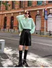 Women's Shorts QOERLIN S-4XL Fashion PU Leather Shorts Women's Autumn Winter Bermuda Elastic Waist Loose Five Points Leather Trouser Shorts 230516