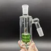Apanhador de cinzas de 14 mm 45 graus de água de vidro Bongo de 45 ° de espessura de vidro de pirex verde.