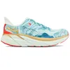 Hoka one one Bondi 8 hardloopschoen Carbon X2 Clifton 8 Heren Dames Lage sportschoenen Stof Rubber Mesh Amber Geel Goblin Blauw Zwart Wit Outdoors trainers