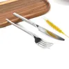 Flatvaruuppsättningar Jaswehome High-end 4st Set 304SS Steak Knife Fork Spoon Rostfritt stål Cutlery Coderware Upskalig Silverware