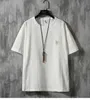 Camisetas masculinas Camiseta de algodão de linho 2023 roupas masculinas cor sólida harajuku camise