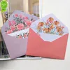 6 stks bedrukte bloem envelop letter papier kawaii briefpapier bruiloft wenskaart uitnodiging tas kantoor schoolbenodigdheden