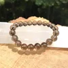 Связь браслетов Оптовая натуральная дымная кварта Z Gem Stone Braceale Temf aura очистить энергетический браслет устойчивость