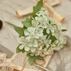 Fleurs décoratives 28 têtes fleur artificielle marguerite soie blanc faux bouquet pour centres de table de mariage fête camomille hortensia décor