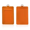 Sangles de téléphone portable Charmes Porte-badge Étui en cuir Pu Porte-cartes d'identité verticaux Er Wallet avec lanière détachable Business Ba Dhcj8