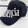 Высокая версия B Home Wash Jeans Baseball Cap Ins Simple Letter Вышитая крышка