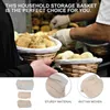 Dinnerware Sets 3pcs Dough Basket Cover Bread Linen Cloth Liner Baking Fermented