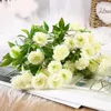 Decorative Flowers Artificial Peony Rose Bouquet Carnations Bundle Home Decoration Accessories Bridal Wedding Fake Plant Wreaths