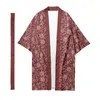 Abbigliamento etnico Cardigan Kimono lungo tradizionale giapponese da uomo Camicia con motivo a frutta da donna Giacca Yukata