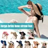 Wide Brim Hats Elegant Style Summer Large Straw Hat Adult Women Girls Fashion Sun Uv Protect Big Bow Beach