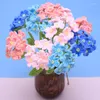 Decorative Flowers 1pcs Knitting Bouquet Tulips Daisy Bellflower Hand-Knitted Fake Flower Homemade Finished Knit Home Decorate Gift