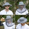 Buitenhoeden unisex anti -mug insecten emmer hoed zomer buiten jungle boerderij vissen zon hoed mannen ademen mesh full face bescherming netto 230515