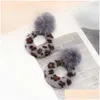 Charm Womens Fashion Twocolor Fluffy Faux Fur Small Hollow Ball Pompom Hook Earrings Pendant Mothers Day Gift Drop Delivery Jewelry Dhsjt