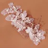 Haarspangen Stoff Spitze Blumenkamm Braut Hochzeit Accessoires Luxus Party Geburtstagsgeschenk für Mädchen Schöner Haarnadelschmuck